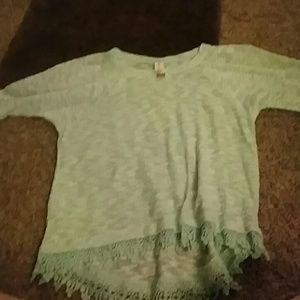 Teal long sleeve shirt